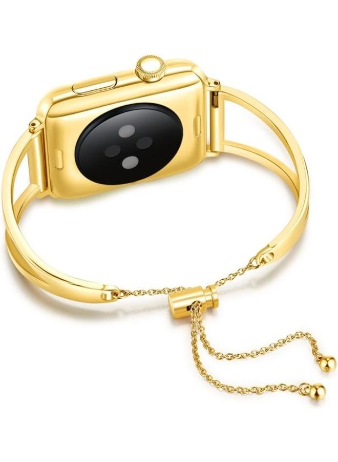 BGM Replacement Strap Watchband For Apple Watch Series 6/SE/5/4/3/2/1  42 - 44mm Gold - Image 3