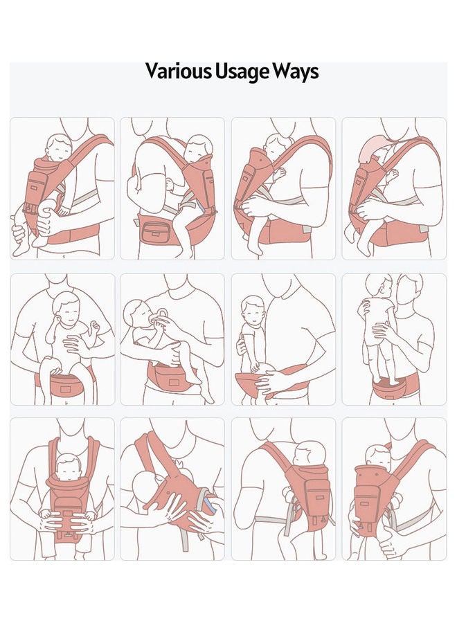 insular 3-In-1 Multifunctional Baby Carrier With Hip Seat  - Image 4
