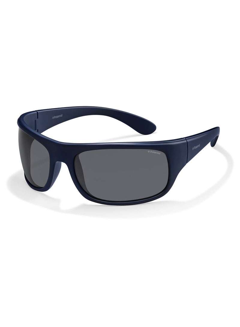 Polaroid Polaroid Men's Polarized Grey Lens Plastic Full Rim Rectangular Sunglasses 217497  - Image 1