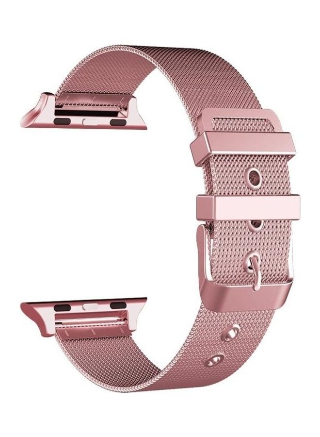 BGM Stainless Steel Wrist Band For Apple Watch Series 6/SE/5/4 44mm And 3/2/1 42mm Rose Gold  - Image 1