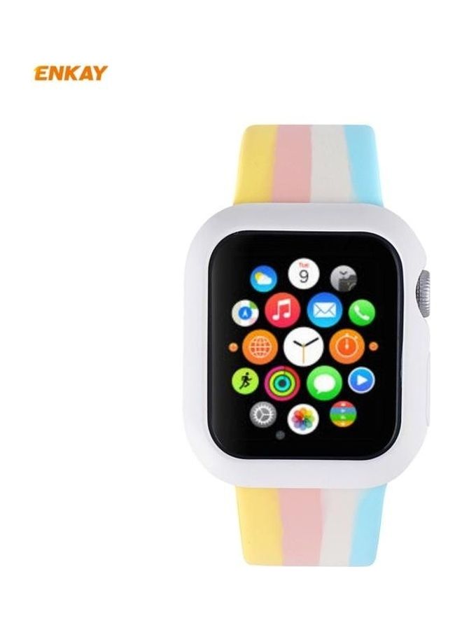 BGM Replacement Strap With Screen Protector For Apple Watch Series 6/SE/5/4 44mm And 3/2/1 42mm Multicolour - Image 3