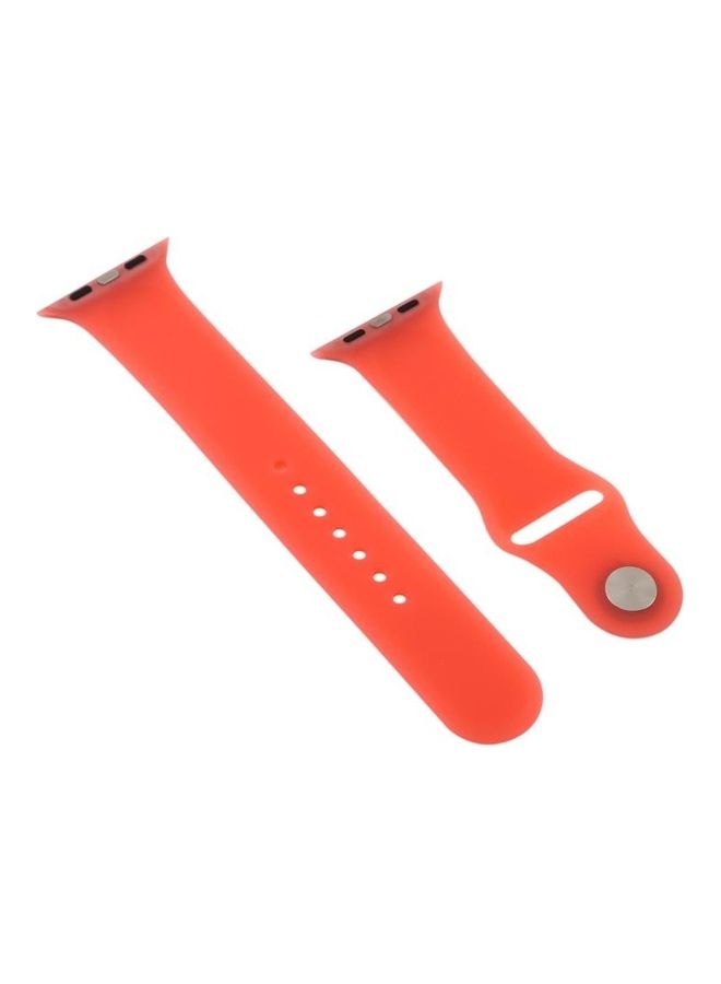 BGM Silicone Wrist Strap For Apple Watch Series 5/4 44mm And 3/2/1 42mm Red - Image 1