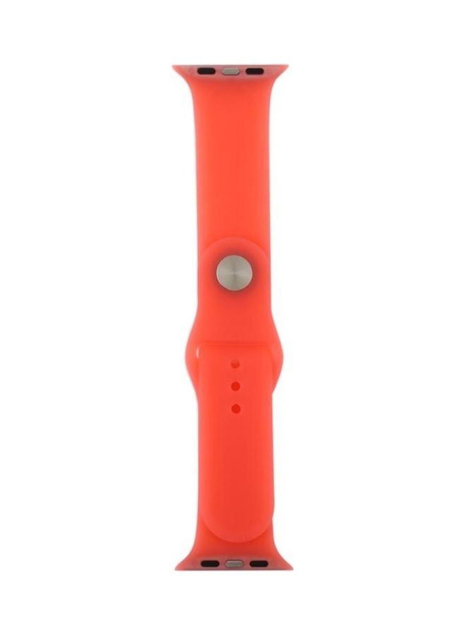 BGM Silicone Wrist Strap For Apple Watch Series 5/4 44mm And 3/2/1 42mm Red - Image 3