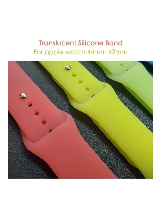 BGM Silicone Wrist Strap For Apple Watch Series 5/4 44mm And 3/2/1 42mm Red - Image 4