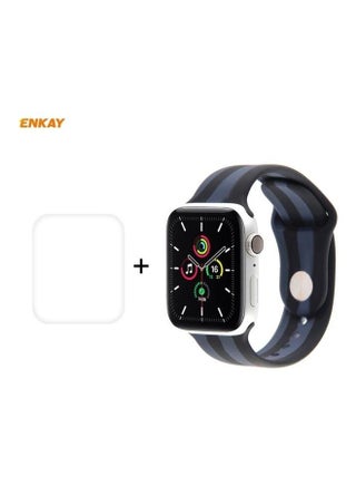 Replacement Strap With Screen Protector For Apple Watch Series 6/SE/5/4 40mm Black/Grey - v1629131186/N50141917A_1