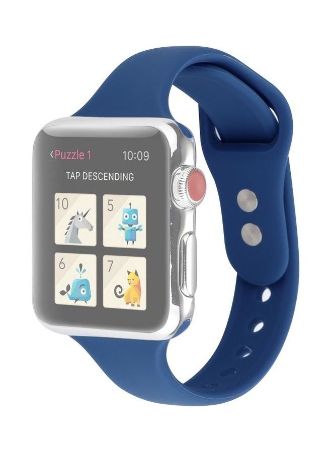 BGM Replacement Watchband for Apple Watch Series 1/2/3/4/5 44mm/42mm Blue - Image 1