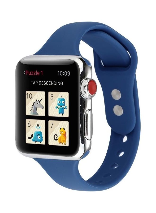 BGM Replacement Watchband for Apple Watch Series 1/2/3/4/5 44mm/42mm Blue - Image 3