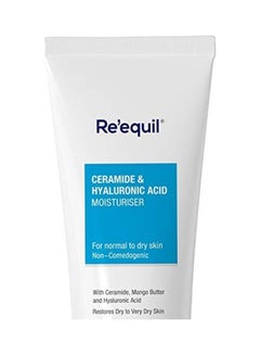 RE' EQUIL Ceramide & Hyaluronic Acid Moisturiser For Normal to Dry Skin -100 g White/Blue 100ml  - Image 1