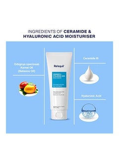 RE' EQUIL Ceramide & Hyaluronic Acid Moisturiser For Normal to Dry Skin -100 g White/Blue 100ml  - Image 5
