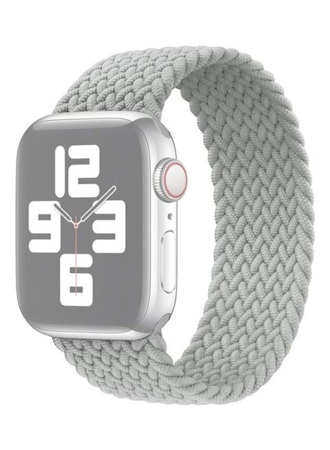 Nylon Replacement Strap Watchband For Apple Watch Series 6/5/4/3/2/1 42-44mm Pearl White