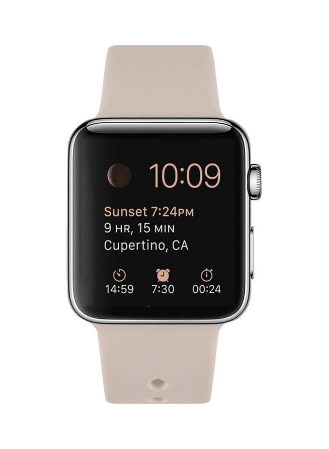 بي جي إم سوار بديل مناسب لساعة أبل سيريس متوافق مع 6/SE/5/4 مقاس 44 مم و متوافق مع 3/2/1 مقاس 42 مم وردي رملي - Image 2