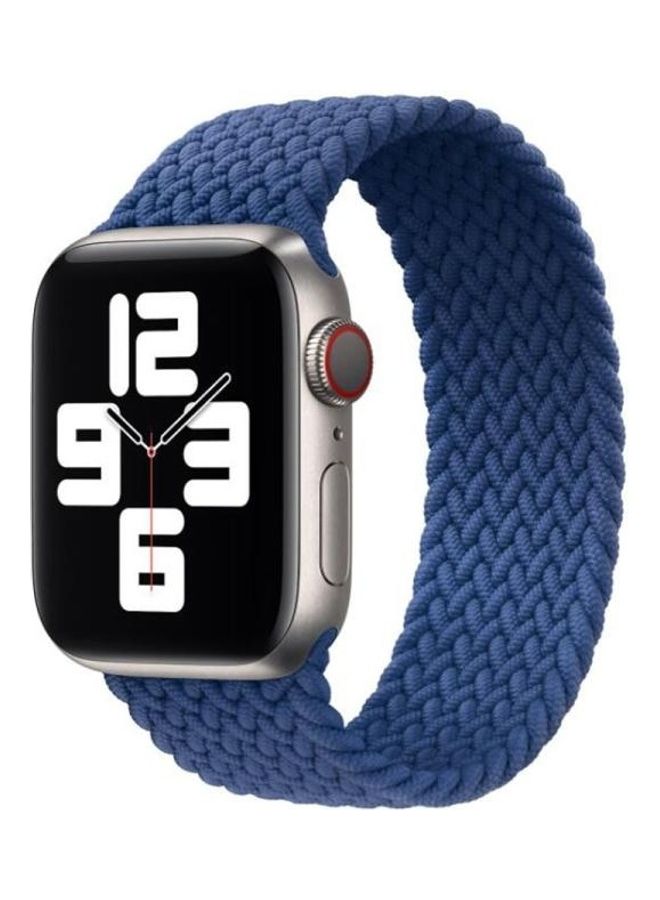 BGM Nylon Single-turn Braided Watchband For Apple Watch Series 6/SE/5/4 44mm - 3/2/1 42mm Blue - Image 2