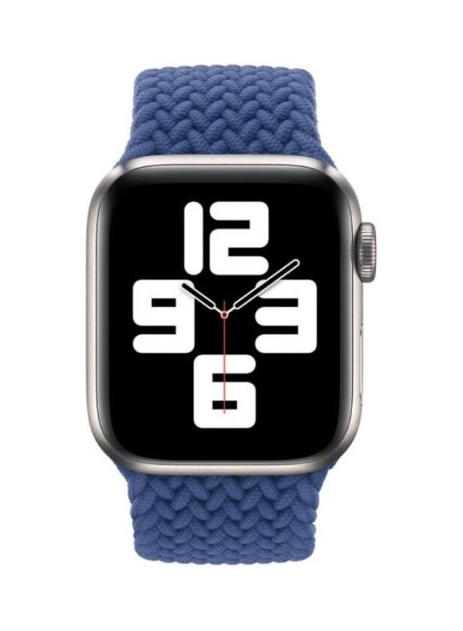 BGM Nylon Single-turn Braided Watchband For Apple Watch Series 6/SE/5/4 44mm - 3/2/1 42mm Blue - Image 3