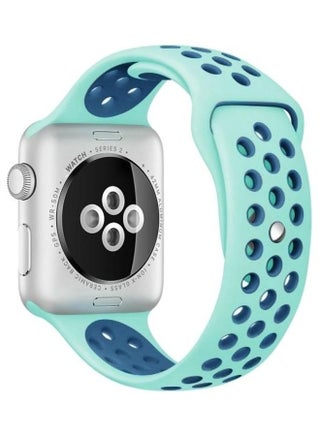Sport Silicone Watchband Standard Edition For Apple Watch Series 6/SE/5/4 44mm - 3/2/1 42mm Green/Blue - v1629132674/N50145021A_1