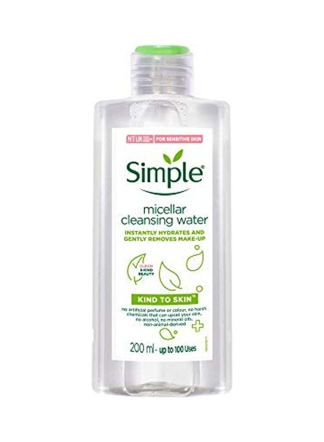 simple Cleansing Micellar Water For Sensitive Skin Clear 200ml - Image 1