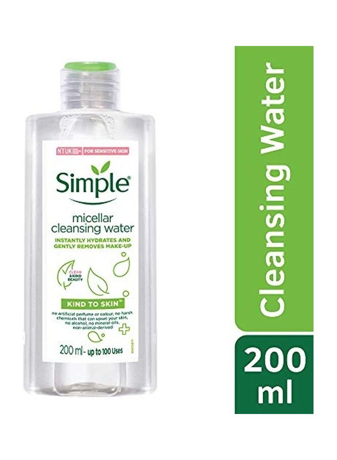 simple Cleansing Micellar Water For Sensitive Skin Clear 200ml - Image 2