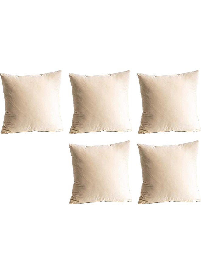 بينيفت - طقم من وسائد الديكور محشوة مكون من 5 قطع بيج 40x40سم - Image 1