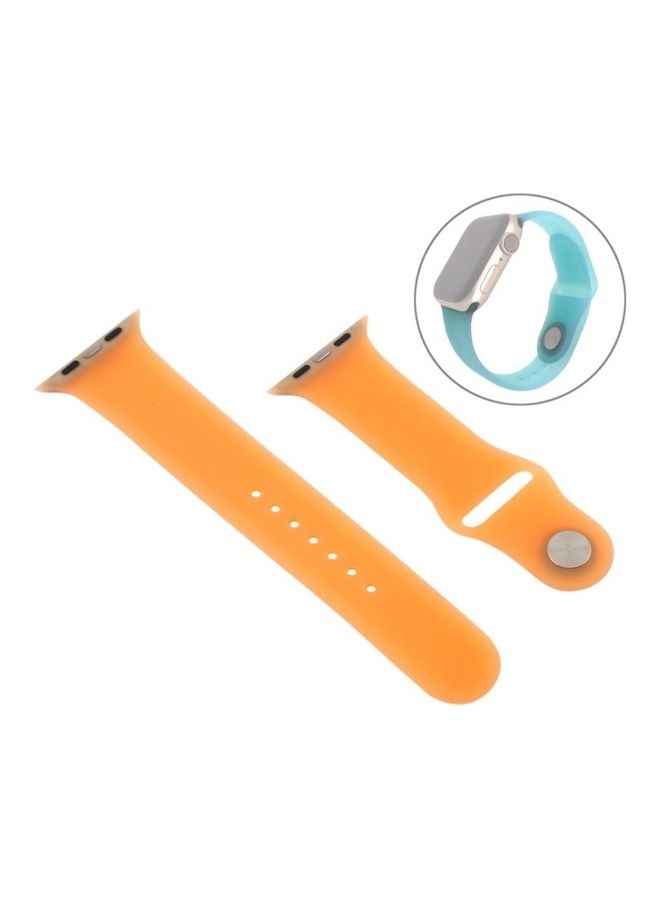 BGM - Replacement Wrist Strap Watchband For Apple Watch Series 5/4 44mm And 3/2/1 42mm Orange - Image 1