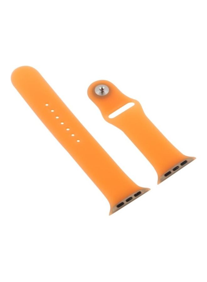 BGM - Replacement Wrist Strap Watchband For Apple Watch Series 5/4 44mm And 3/2/1 42mm Orange - Image 1