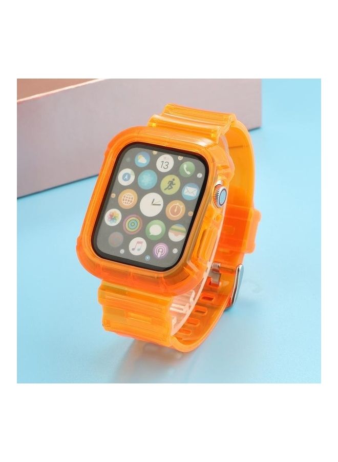 BGM Replacement Strap Watchband for Apple Watch Series 1/2/3/4/5/6/SE 42-44mm Orange - Image 1