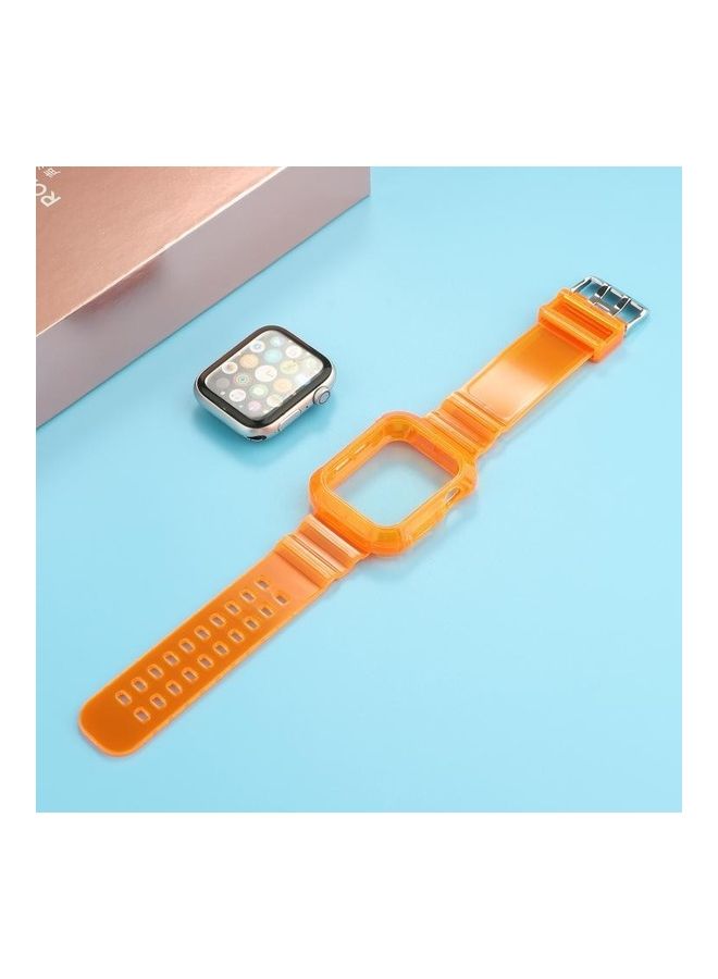 BGM Replacement Strap Watchband for Apple Watch Series 1/2/3/4/5/6/SE 42-44mm Orange - Image 2