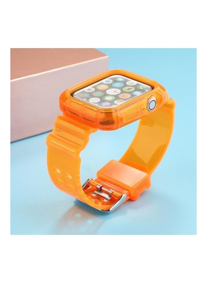 BGM Replacement Strap Watchband for Apple Watch Series 1/2/3/4/5/6/SE 42-44mm Orange - Image 3