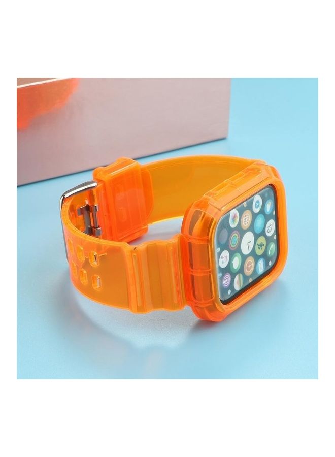 BGM Replacement Strap Watchband for Apple Watch Series 1/2/3/4/5/6/SE 42-44mm Orange - Image 4