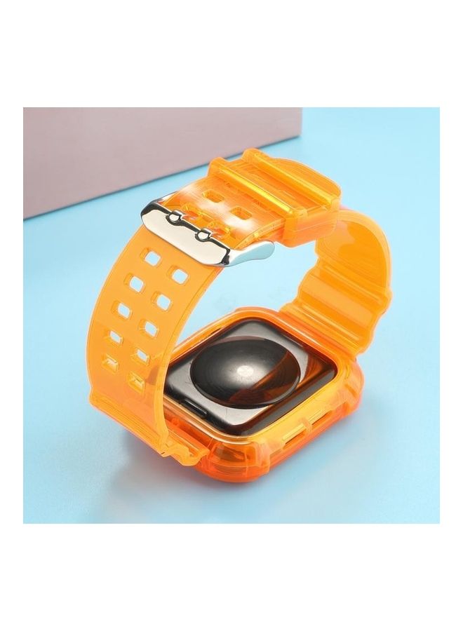BGM Replacement Strap Watchband for Apple Watch Series 1/2/3/4/5/6/SE 42-44mm Orange - Image 5
