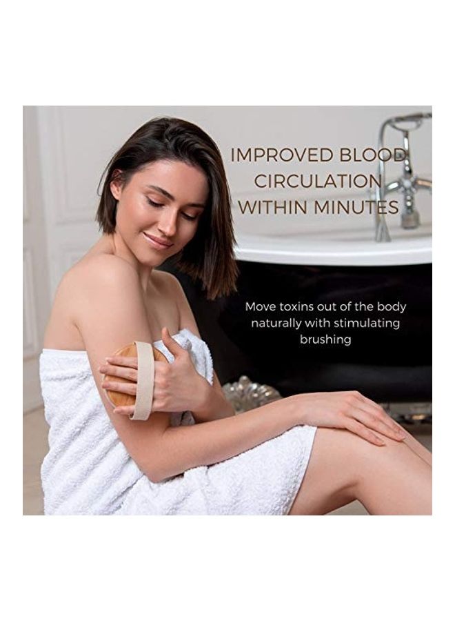rosena Dry Brushing Body Brush - Best for Exfoliating Dry Skin Yellow/White 1.4X4.3X4.3inch - Image 4