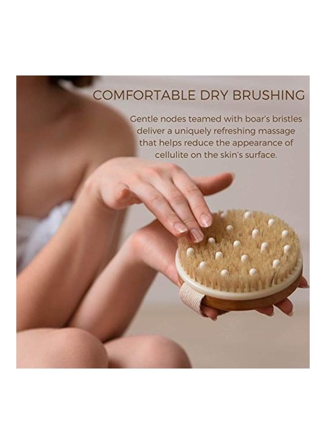 rosena Dry Brushing Body Brush - Best for Exfoliating Dry Skin Yellow/White 1.4X4.3X4.3inch - Image 5