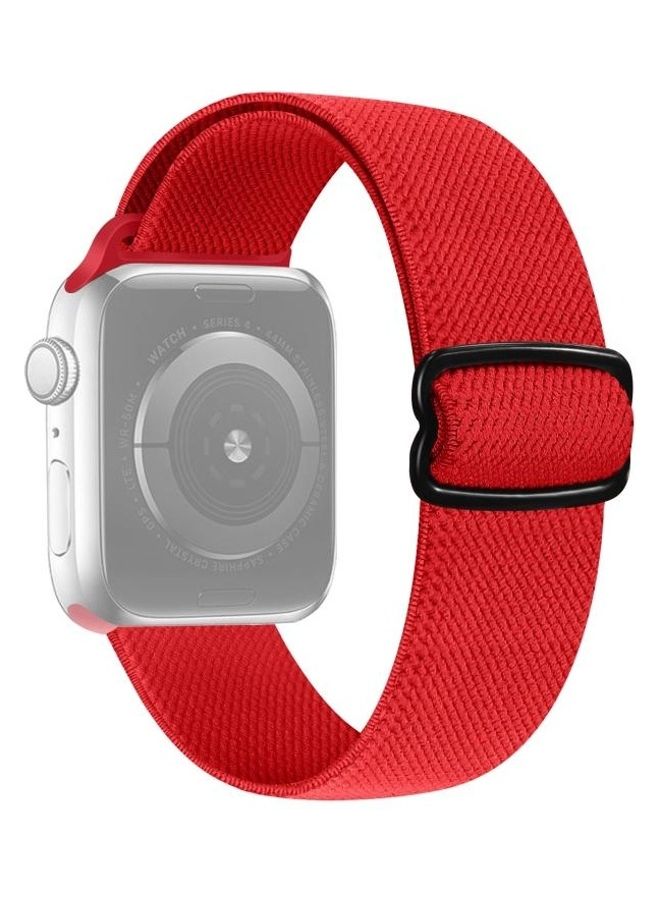 BGM Nylon Replacement Strap Watchband For Apple Watch Series 6/SE/5/4/3/2/1 38-40mm Red - Image 1