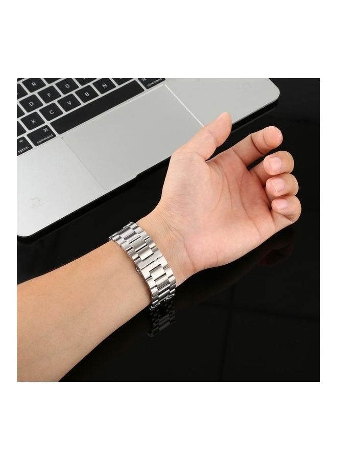 BGM Stainless Steel Replacement Strap For Apple Watch Series 6/SE/5/4 40mm And 3/2/1 38mm Silver - Image 5