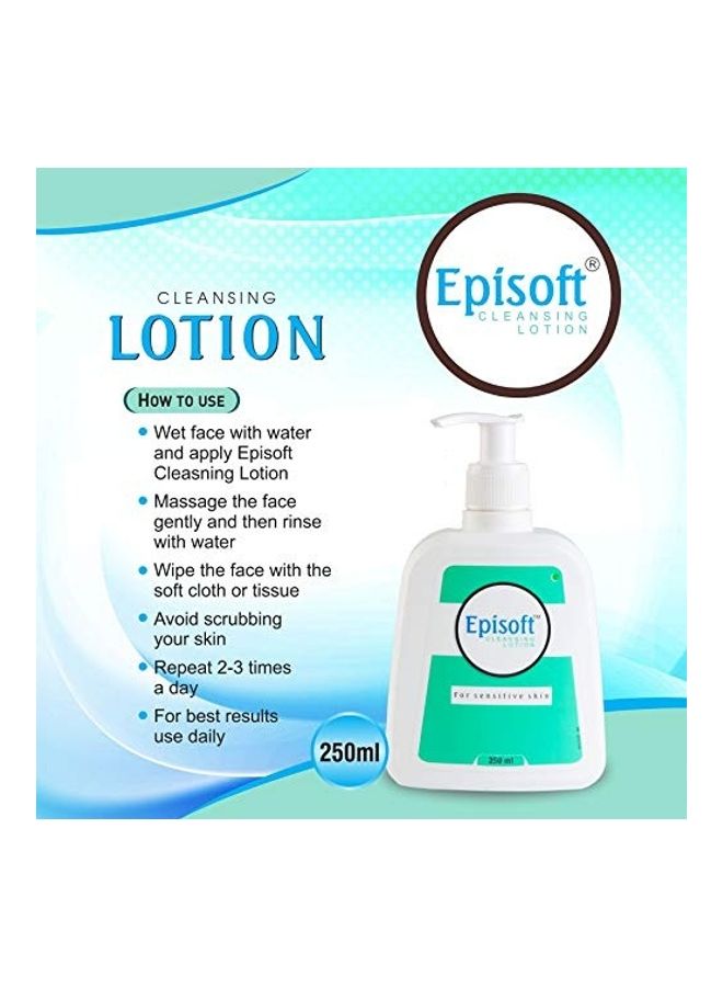 Episoft Cleansing Lotion For Sensitive & Dry Skin White 250ml  - Image 3