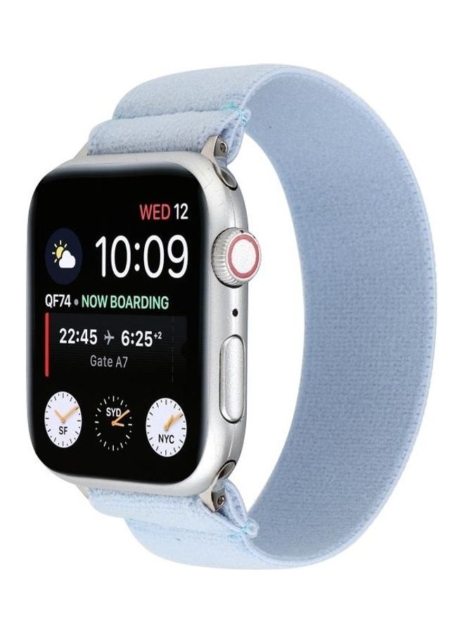 BGM Silicone Replacement Strap Watchband For Apple Watch Series 6/SE/5/4/3/2/1 42-44mm Sky Blue - Image 2