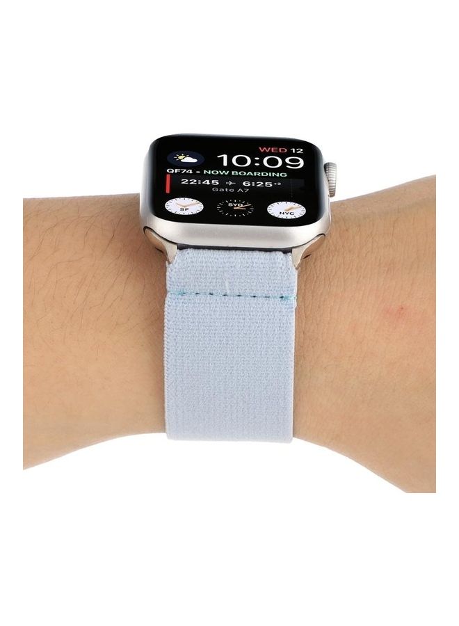 BGM Silicone Replacement Strap Watchband For Apple Watch Series 6/SE/5/4/3/2/1 42-44mm Sky Blue - Image 4