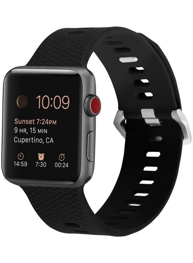 BGM Replacement Band for Apple Watch Series 1/2/3/4/5/6/SE 42/44mm Black  - Image 3