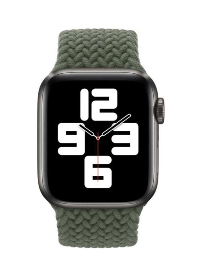 BGM Nylon Replacement Strap For Apple Watch Series SE/6/5/4 44mm And 3/2/1 42mm Olive Green - Image 3