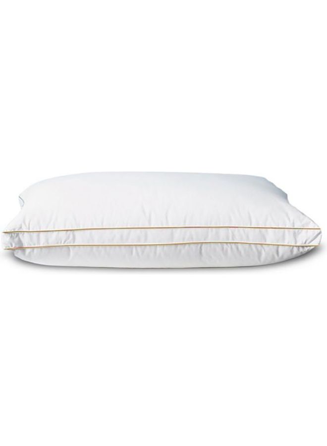 Kunzita Prime Hotel Pillow with Double Golden Line Microfiber White 75x50cm - Image 1