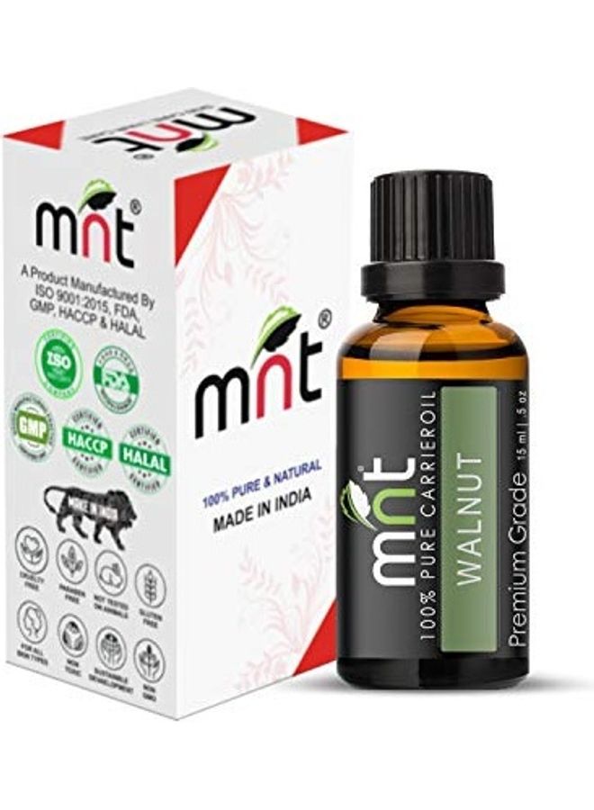 MNT Walnut Cold Pressed Carrier Oil 100% Pure Natural Orange/Black 15ml - Image 2