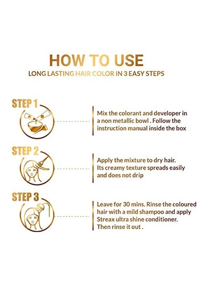 Streax Cream Hair Colour Enriched with Walnut and Argan Oil Rich Platinum 120ml - Image 4