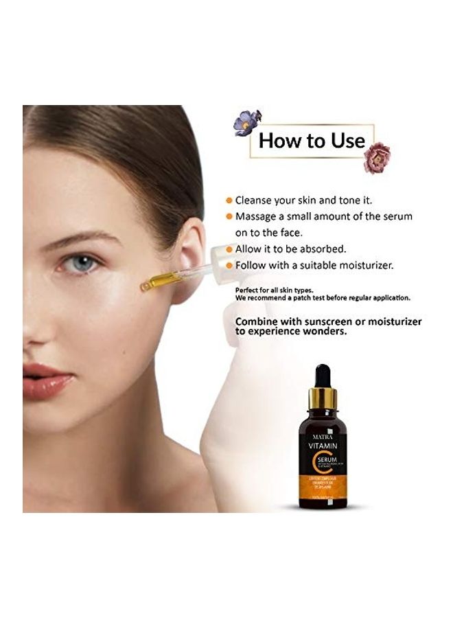 Matra Vitamin C Ultra Glow Serum with Hyaluronic Acid and Vit E for Skin Lightening and Anti-aging Black/Orange 15ml - Image 4