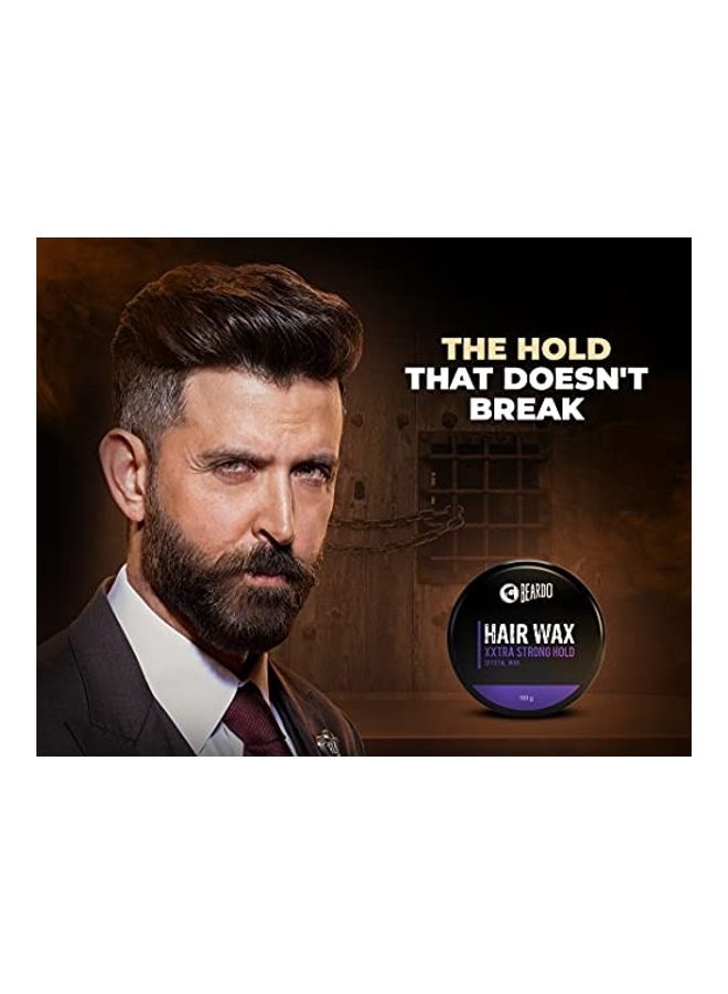 BEARDO XXtra Stronghold Hair Wax Black 100grams - Image 2