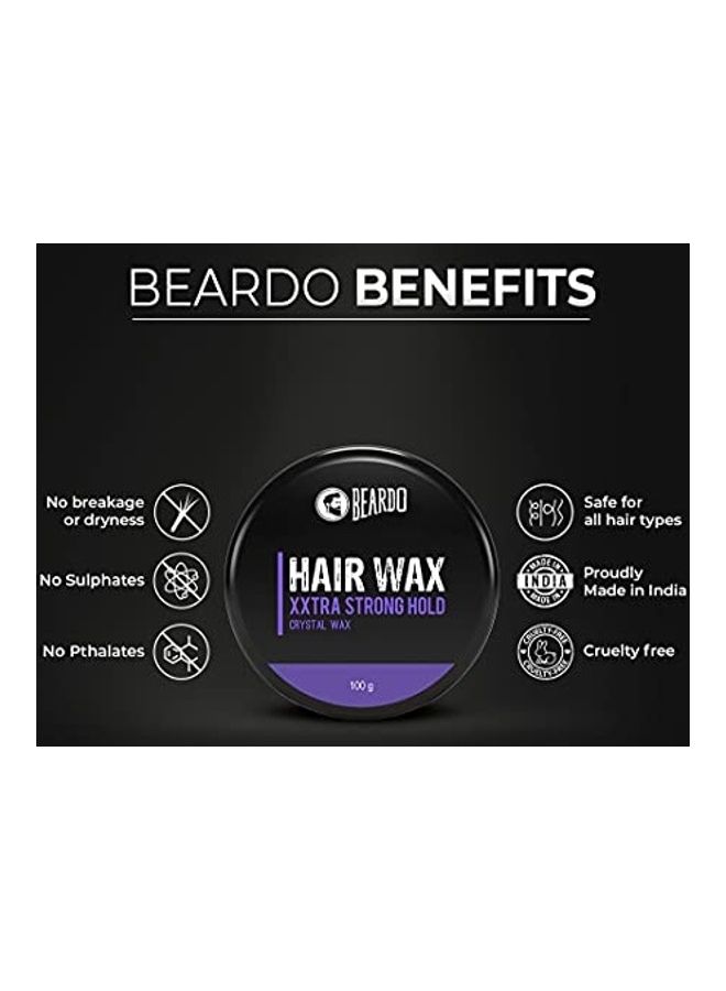 BEARDO XXtra Stronghold Hair Wax Black 100grams - Image 3
