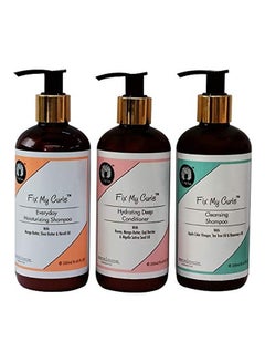 Fix My Curls Moisturizing Shampoo And Cleansing Shampoo With Hydrating Deep Conditioner Multicolour 250ml  - Image 1