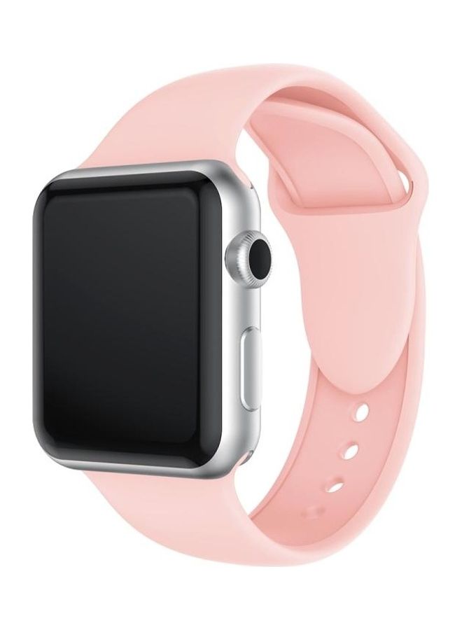 BGM Silicone Band For Apple Watch Series 3/2 And 1 38mm Pink - Image 1
