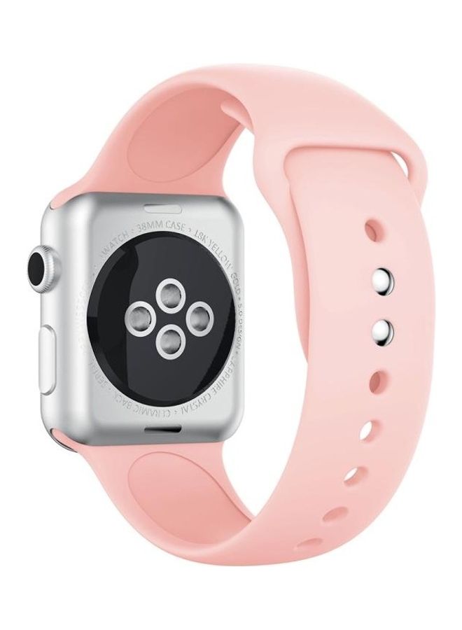BGM Silicone Band For Apple Watch Series 3/2 And 1 38mm Pink - Image 2