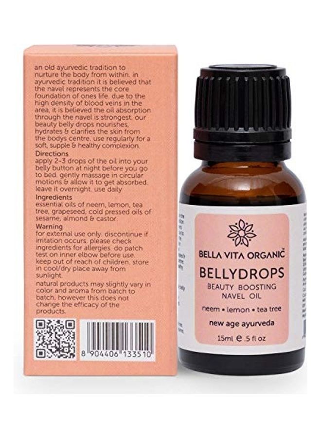 Bella Vita Organic - Belly Drops Ayurvedic Navel Oil For Skin Glow And Hair Growth Multicolour 15ml - Image 1