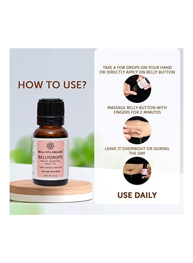 Bella Vita Organic - Belly Drops Ayurvedic Navel Oil For Skin Glow And Hair Growth Multicolour 15ml - Image 1