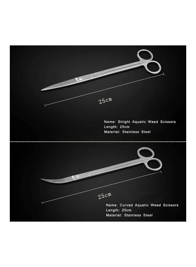 5 In 1 Aquarium Cleaning Tools Kit Silver 27cm - Image 3