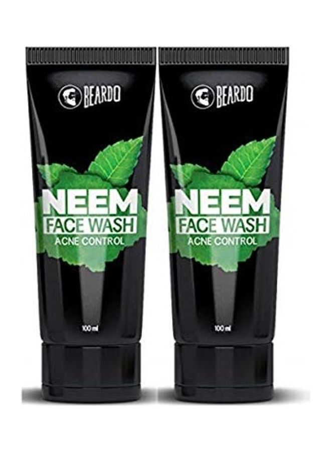 BEARDO 2-Pack Purifying Neem Face Wash for Oil Control Black 2 x 100ml - Image 1